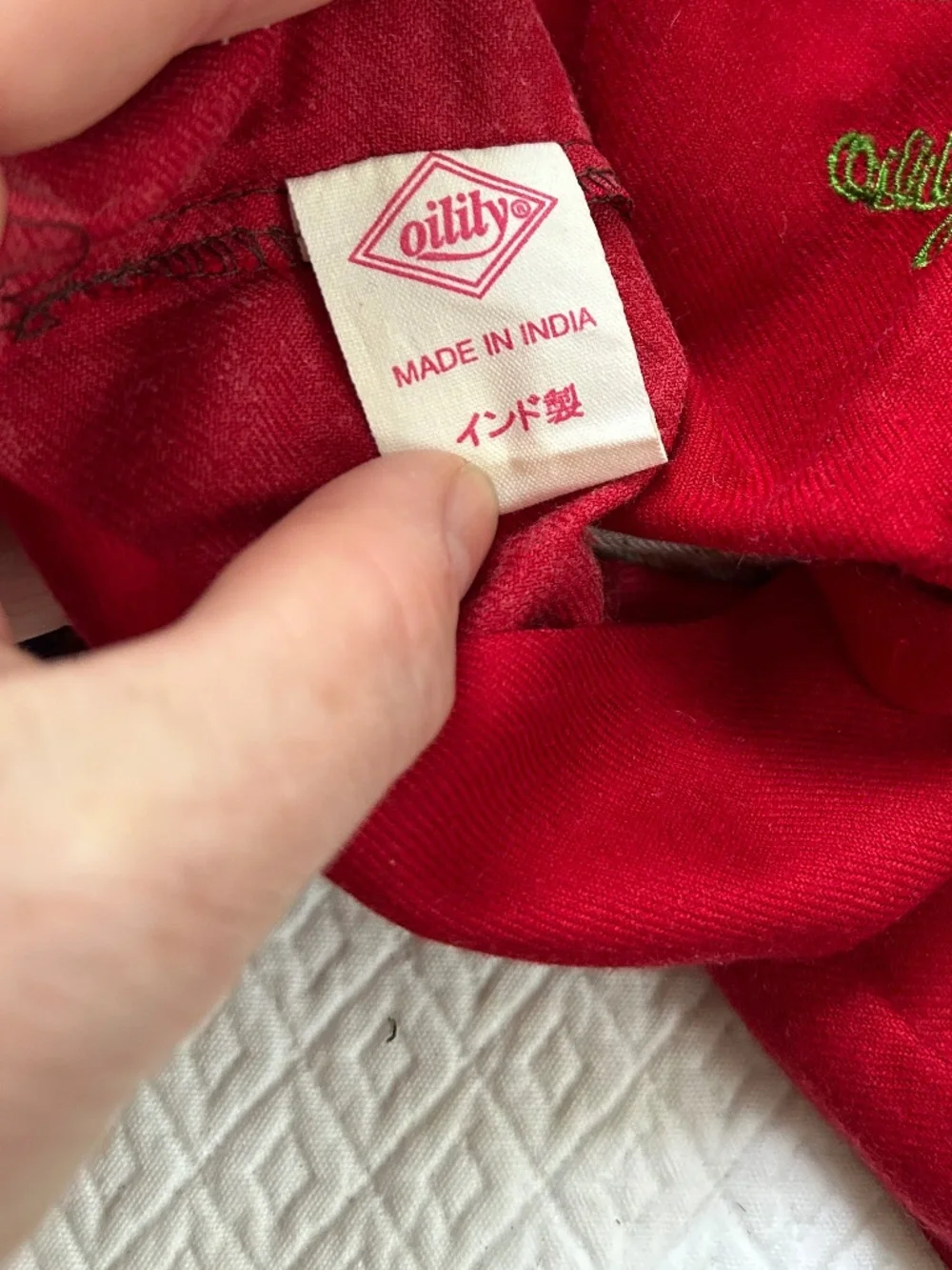 oilily vintage classic red paisley scarf